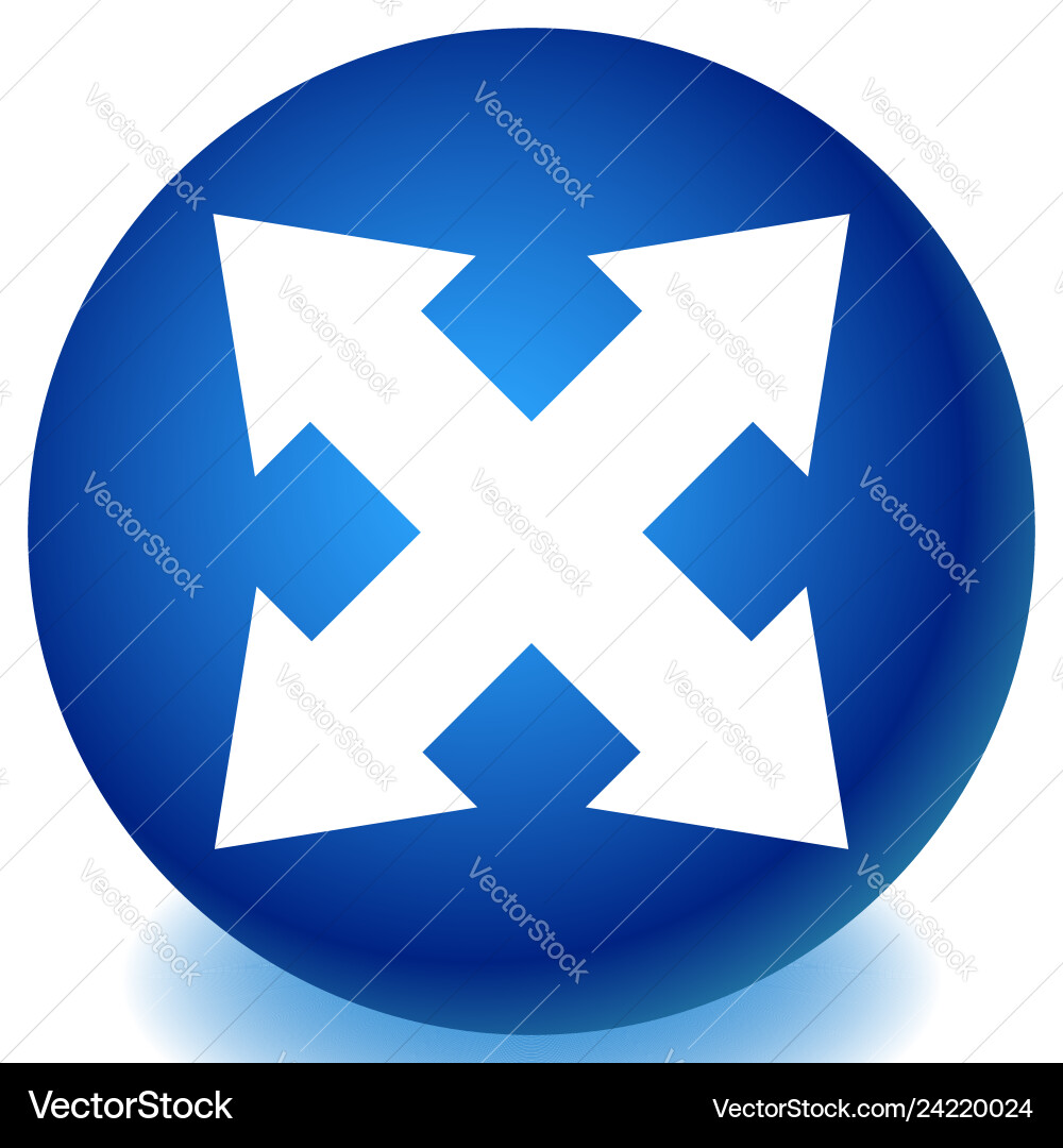 4-way arrow as expand resize adjustment alignment 4-way arrow as expand resize adjustment alignment vector image