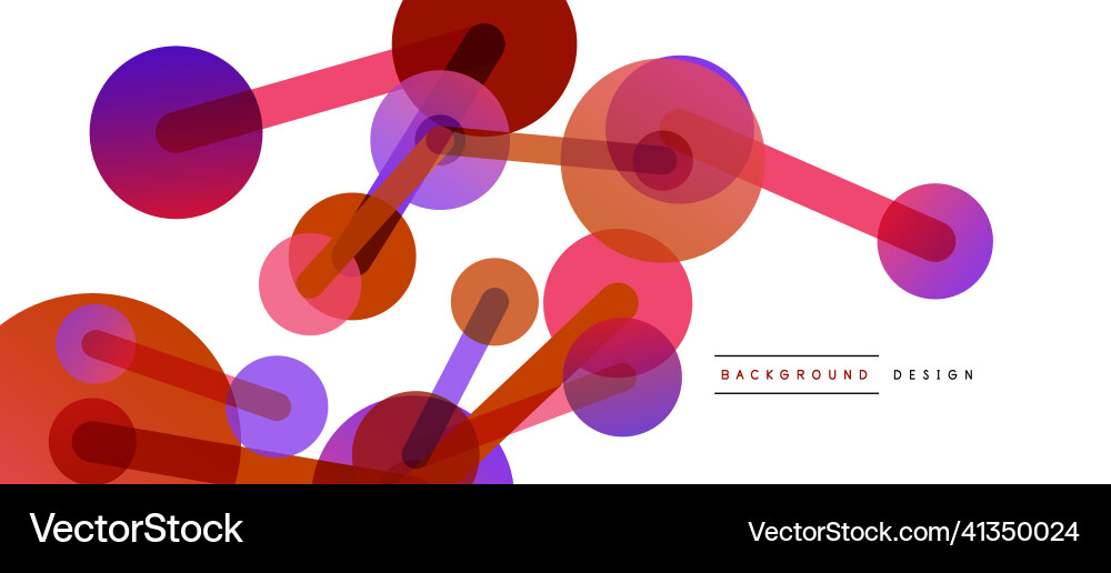 Abstract background round dots connected by lines Vector Image