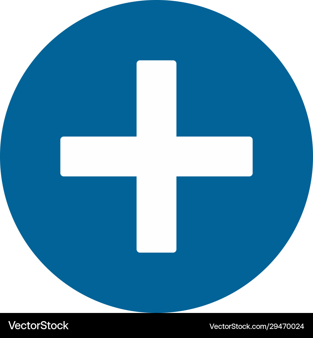 Add icon isolated on background vector image