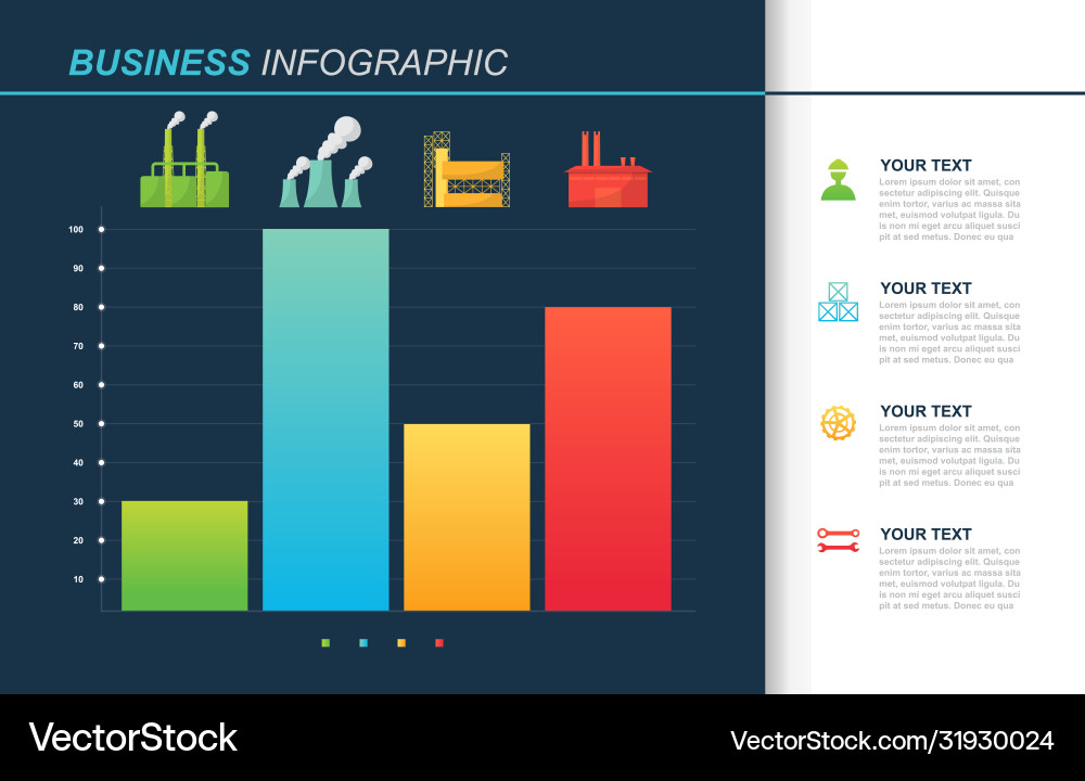 Bar chart graph diagram financial analytics vector image