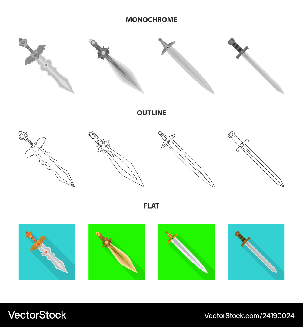 Design of game and armor icon set Vector Image