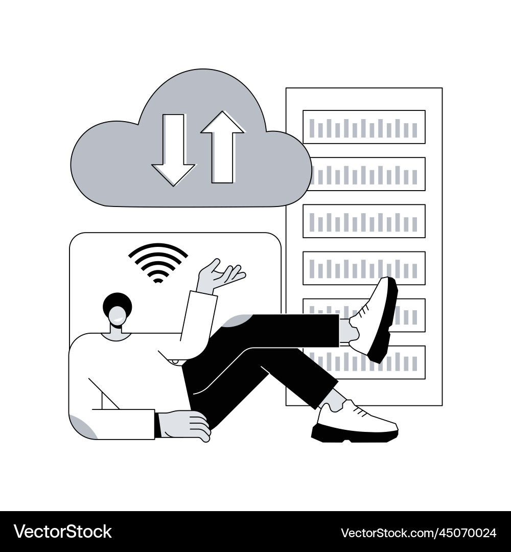 Edge computing abstract concept Edge computing abstract concept vector image