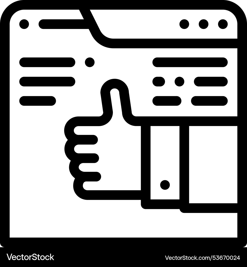 Feedback icon thin linear style design isolated Feedback icon thin linear style design isolated Vector Image