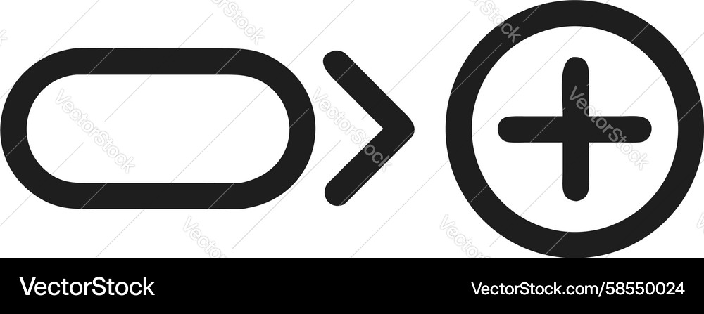 Forward Plus Toggle Icon Vector Image