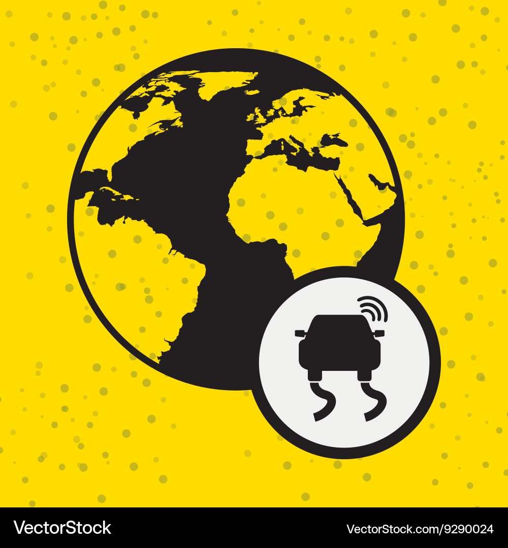 Global positioning system design vector image