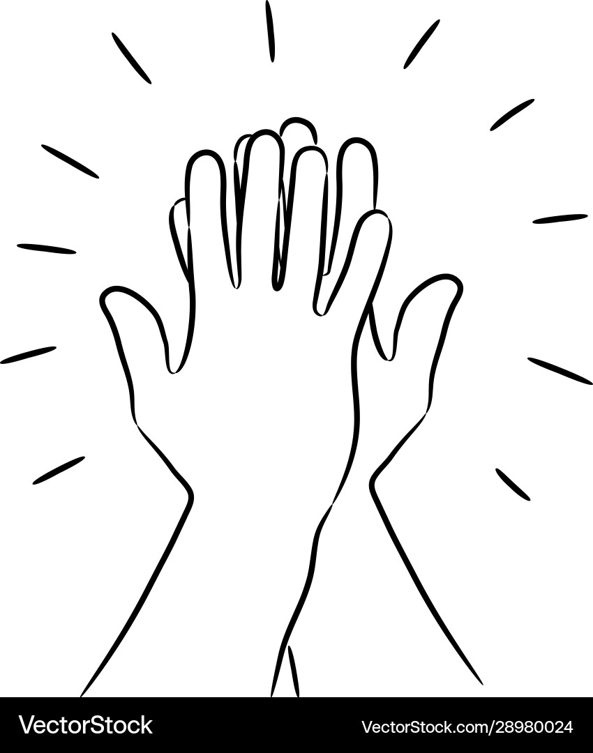 High Five - Friendly Gesture – Royalty-Free Vector | VectorStock, image size:850x1080