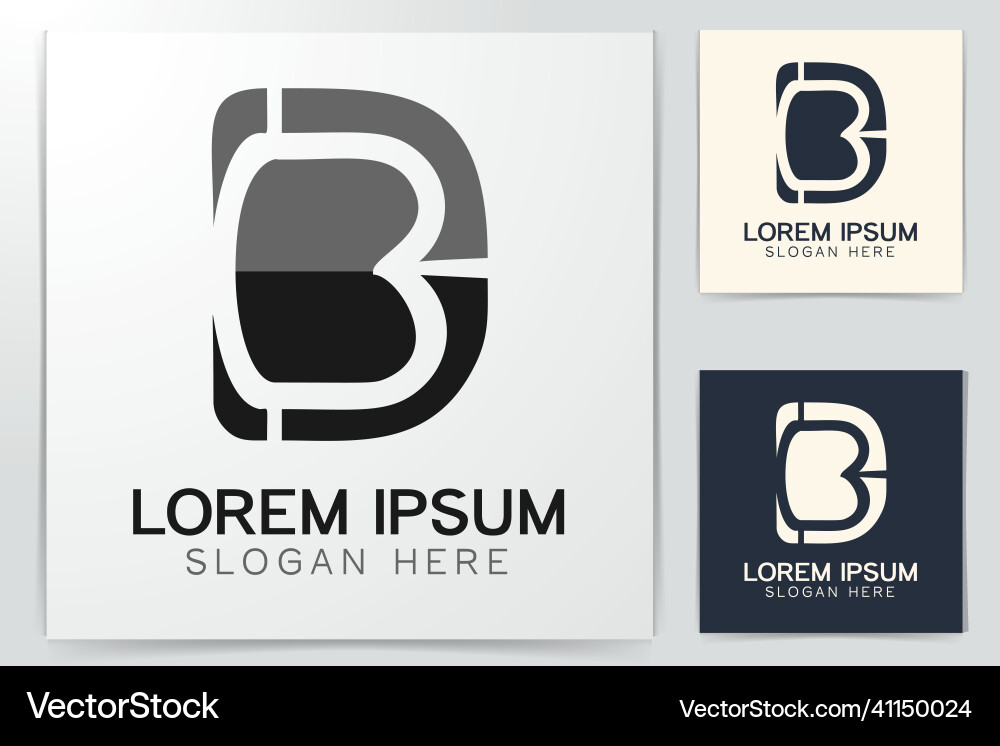 Letter b d logo designs inspiration isolated Letter b d logo designs inspiration isolated vector image