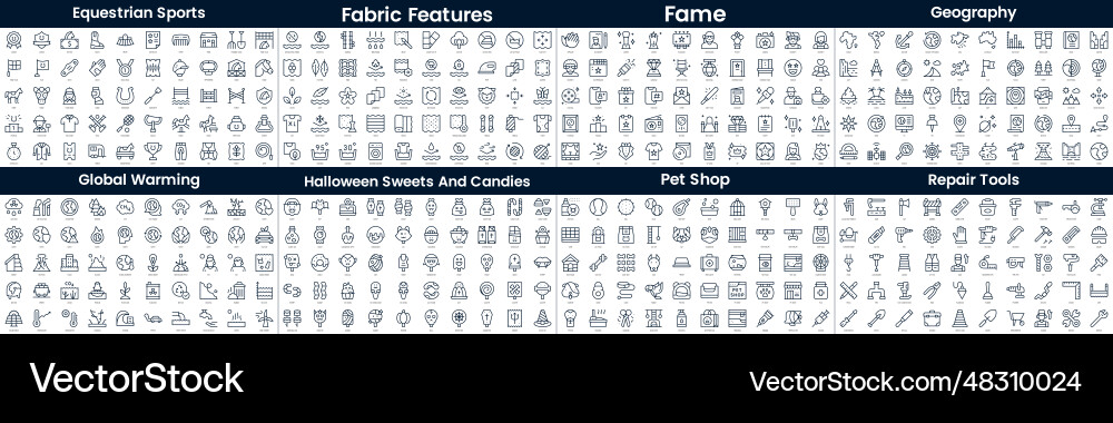 Linear style icons pack in this bundle include Linear style icons pack in this bundle include vector image