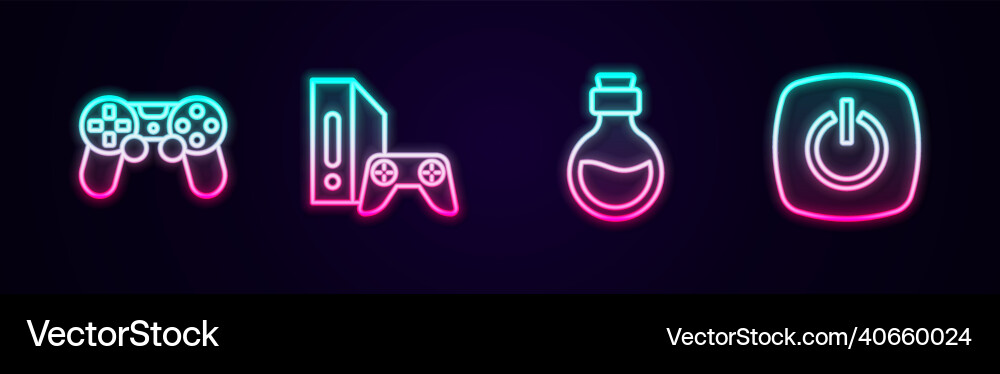 Linienspielsteuerung oder Joystick-Konsole einstellen Linienspielsteuerung oder Joystick-Konsole einstellen vektorbild
