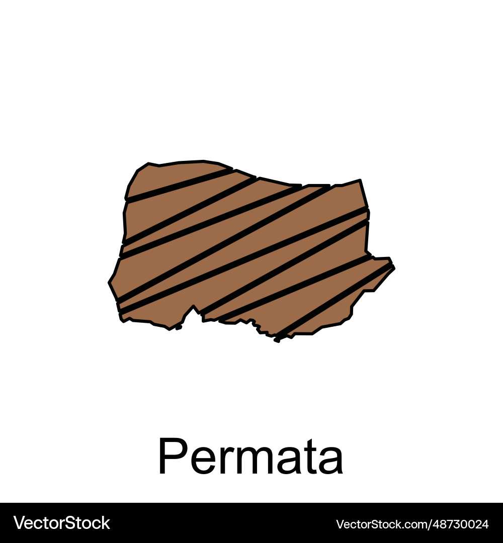 Map city of permata design world Map city of permata design world vector image