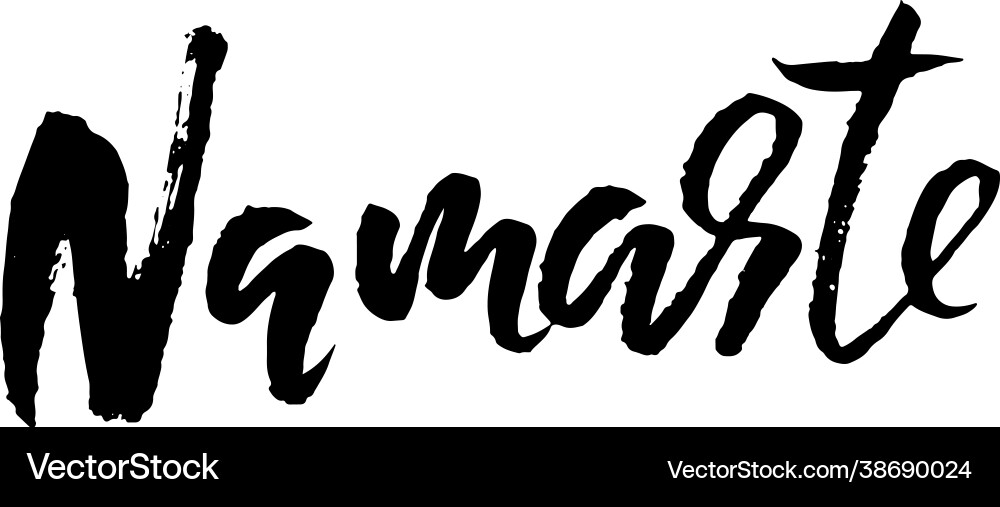 Namaste indian Wort moderne Pinselschrift Namaste indian Wort moderne Pinselschrift vektorbild