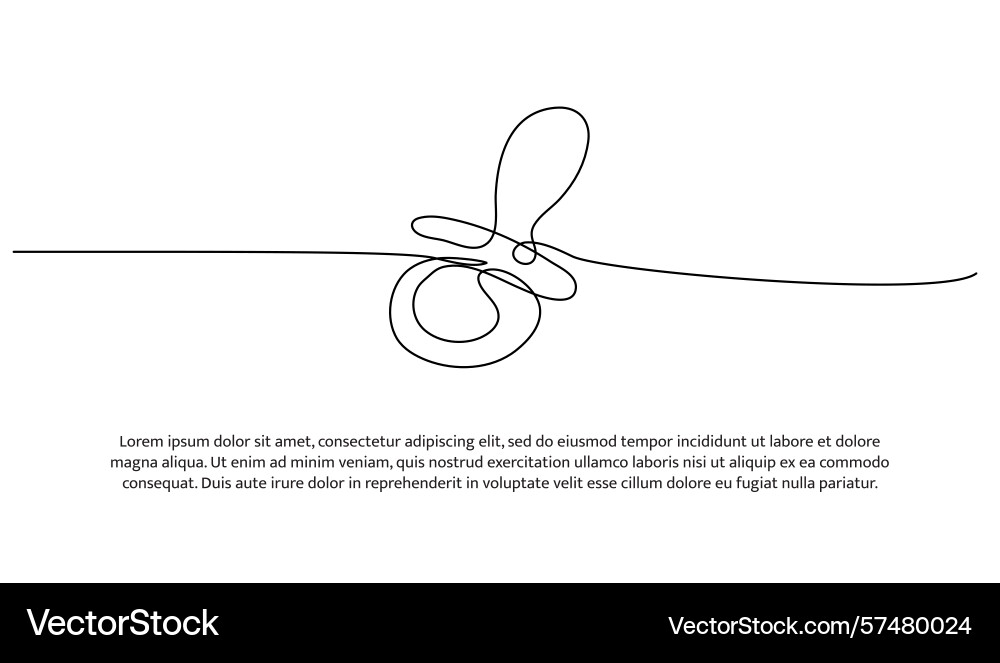 One line of pacifier abstract minimal continuous Vector Image
