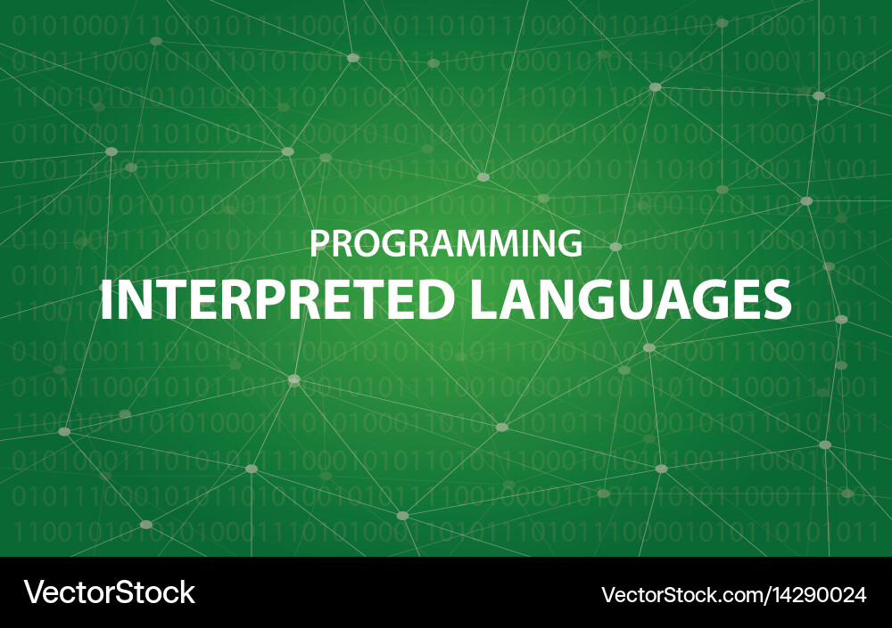 Programming interpreted languages concept vector image