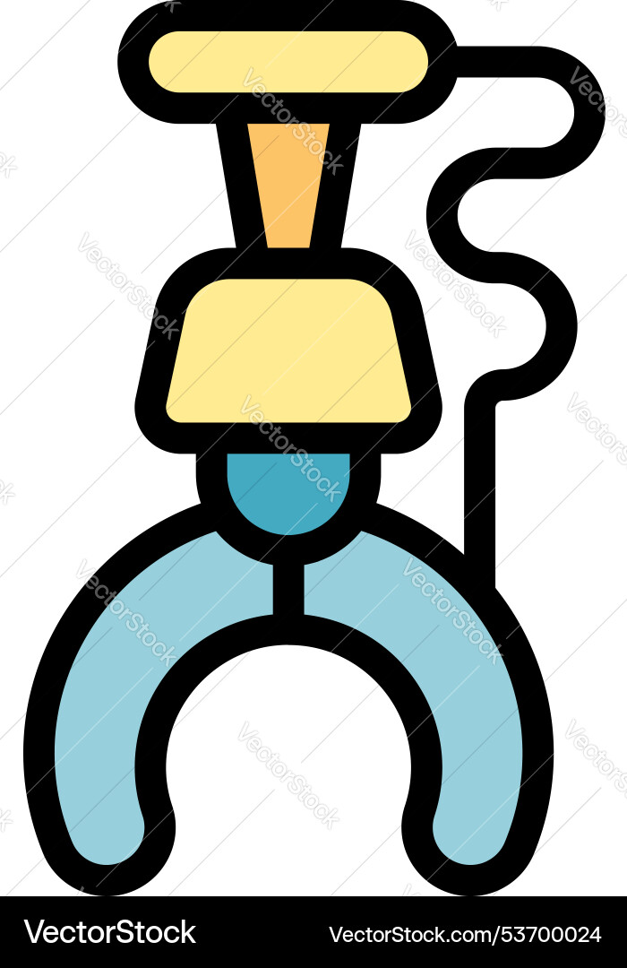Robotic arm holding empty claw machine icon color Robotic arm holding empty claw machine icon color vector image