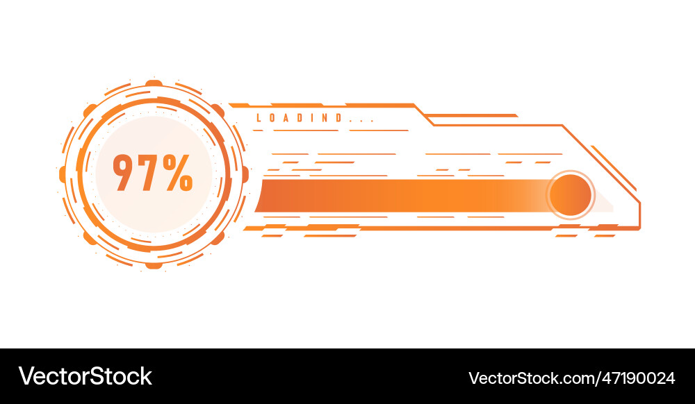 Sci fi loading bar Sci fi loading bar vector image