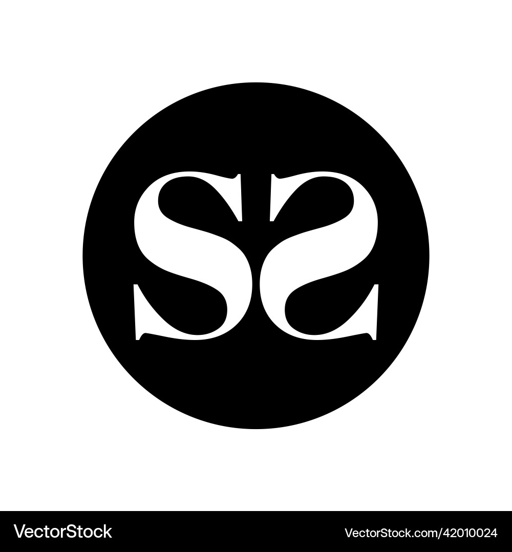 Ss company name initial letters monogram Ss company name initial letters monogram vector image
