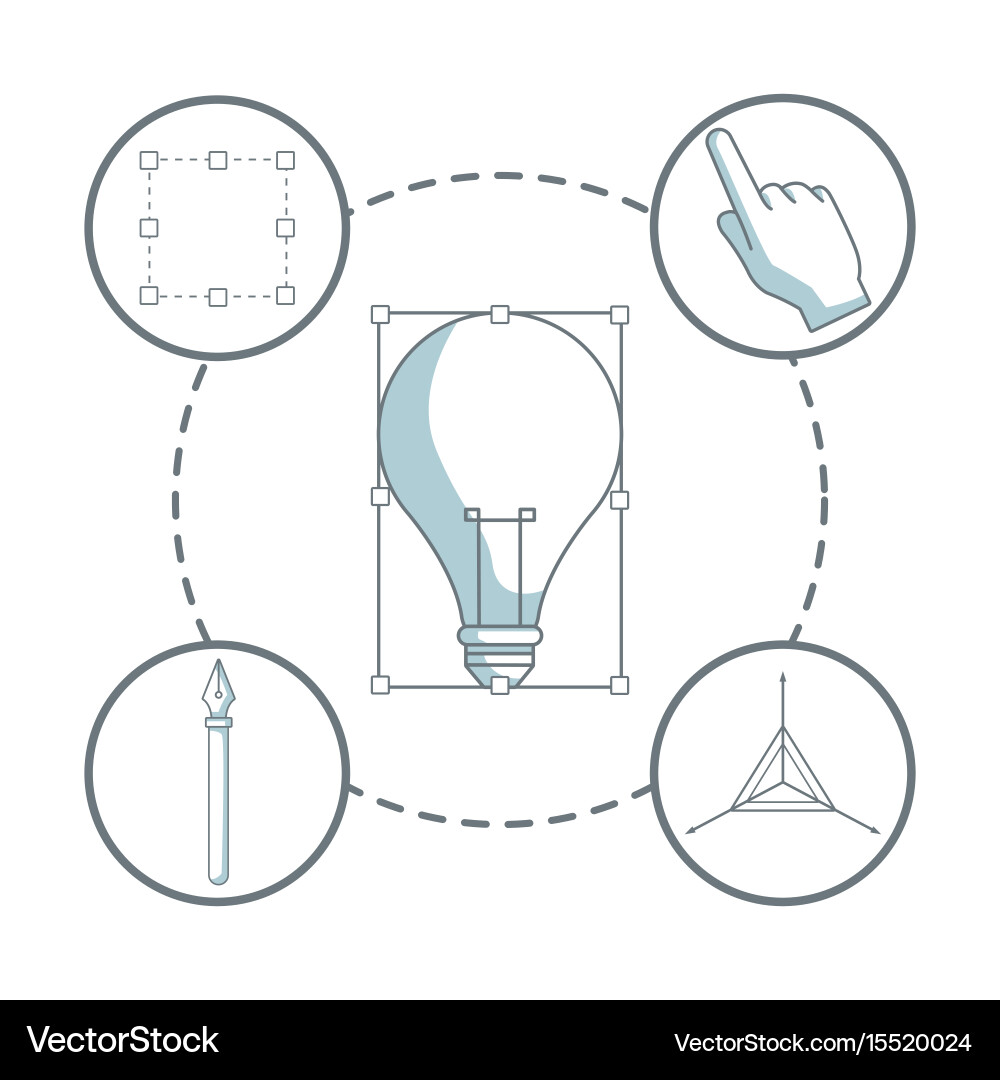White background with silhouette color sections vector image