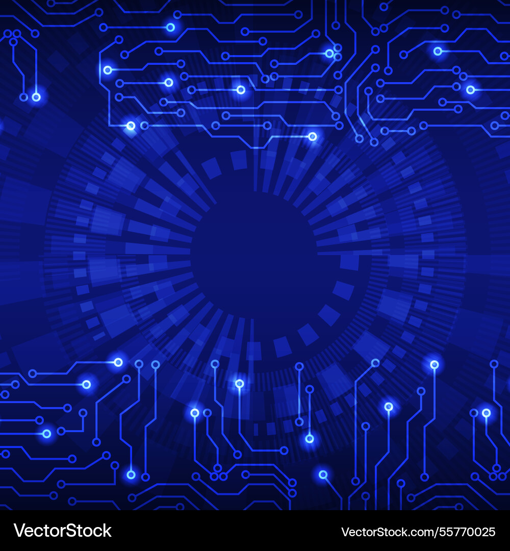 Abstract background of technological circuits Vector Image