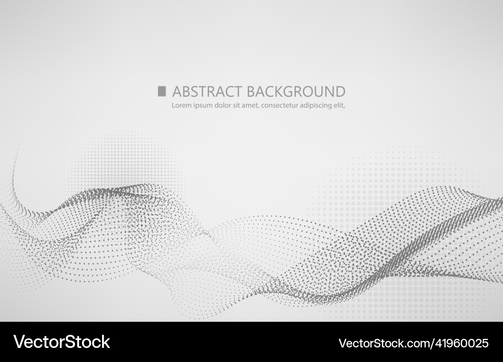Abstract Wave Dots Background Vector Image