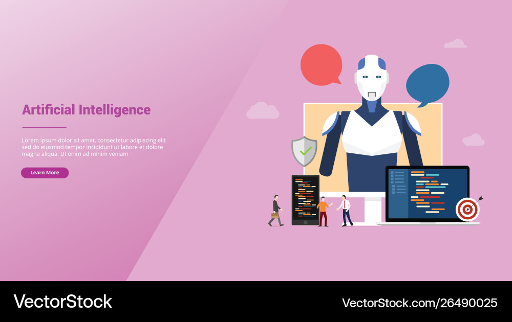 Artificial Intelligence Robot Concept vector image