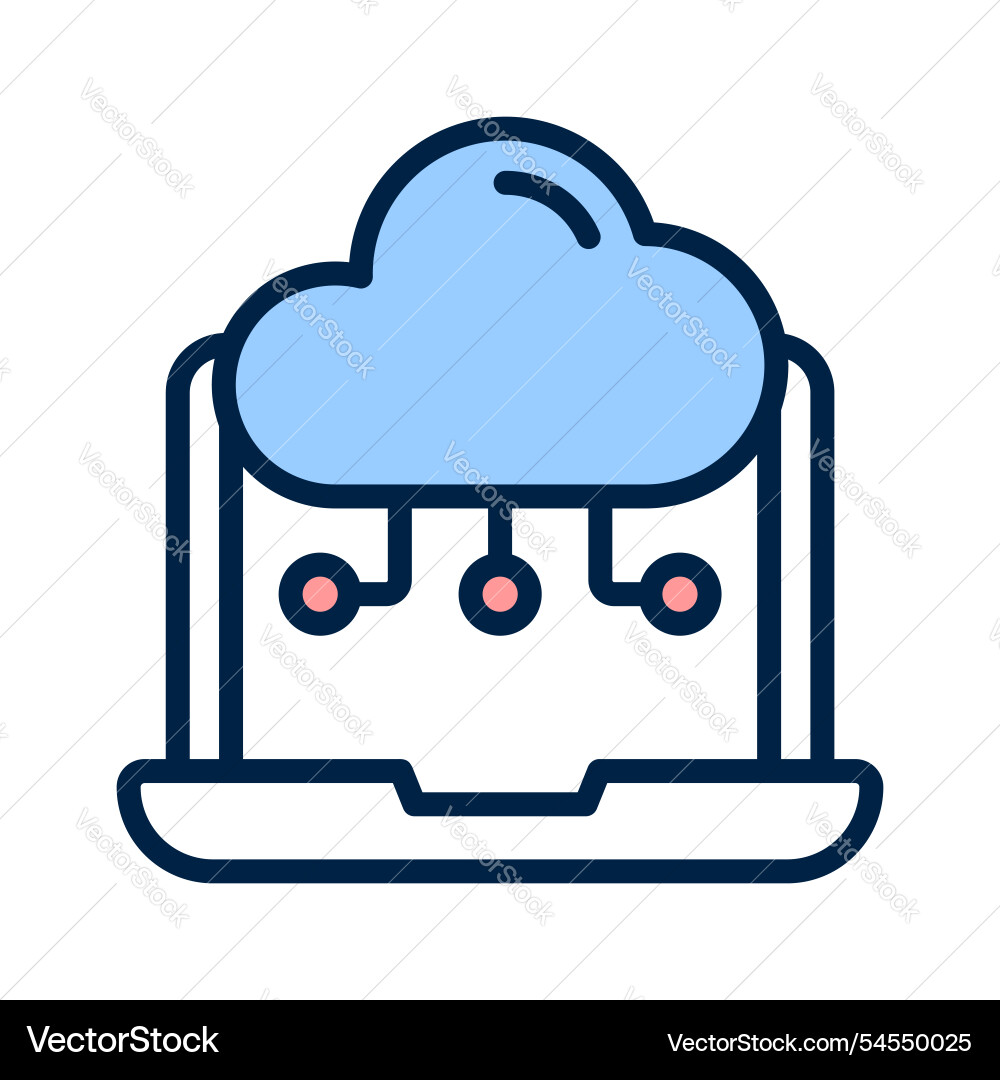 Cloud computing Vector Image