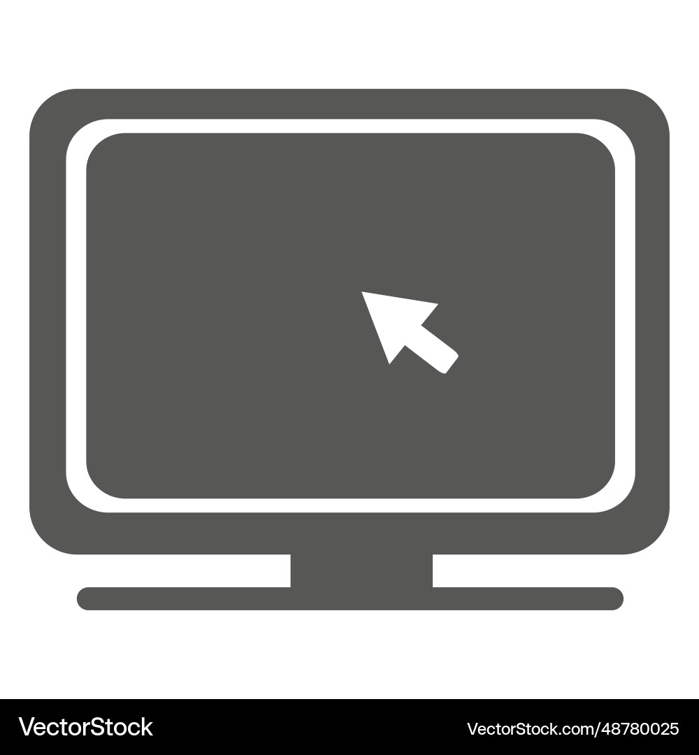 Desktop monitor with cursor icon Desktop monitor with cursor icon vector image