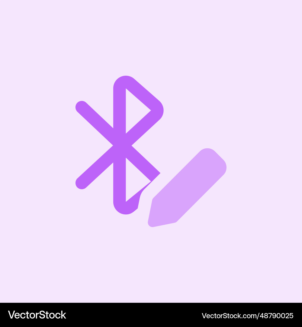 Editing the name in bluetooth option vector image