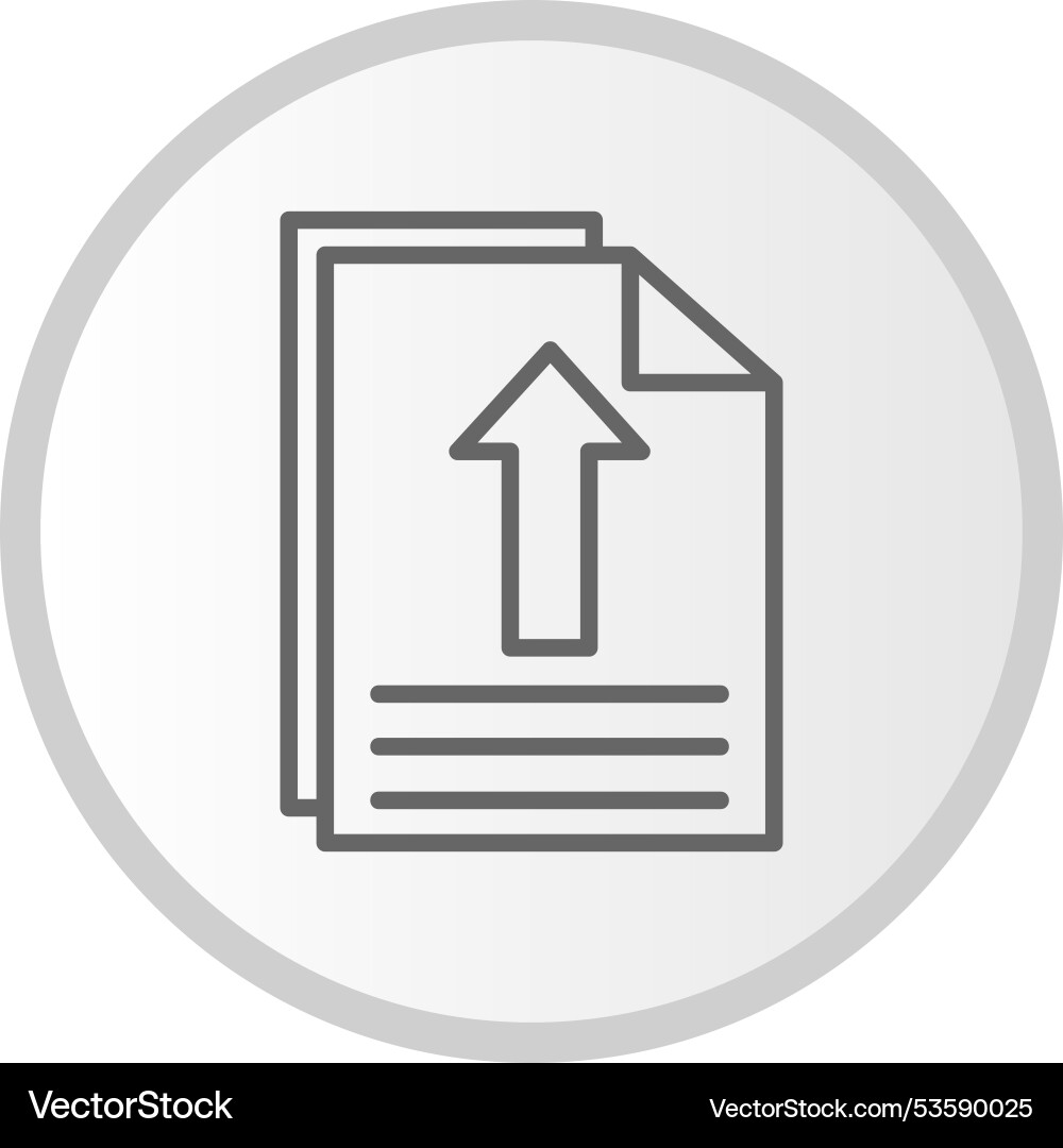 File upload line circle grey icon vector image
