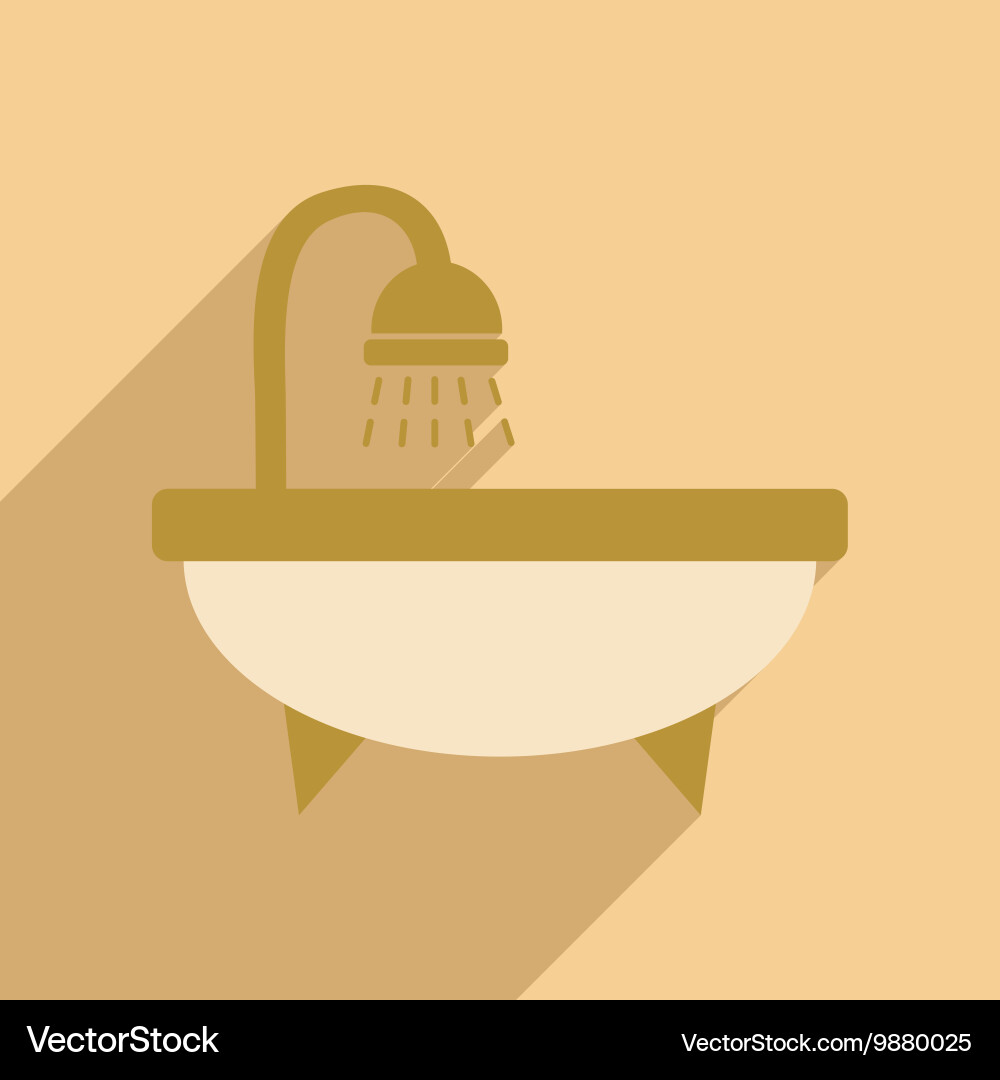 Flat with shadow icon and mobile application vector image