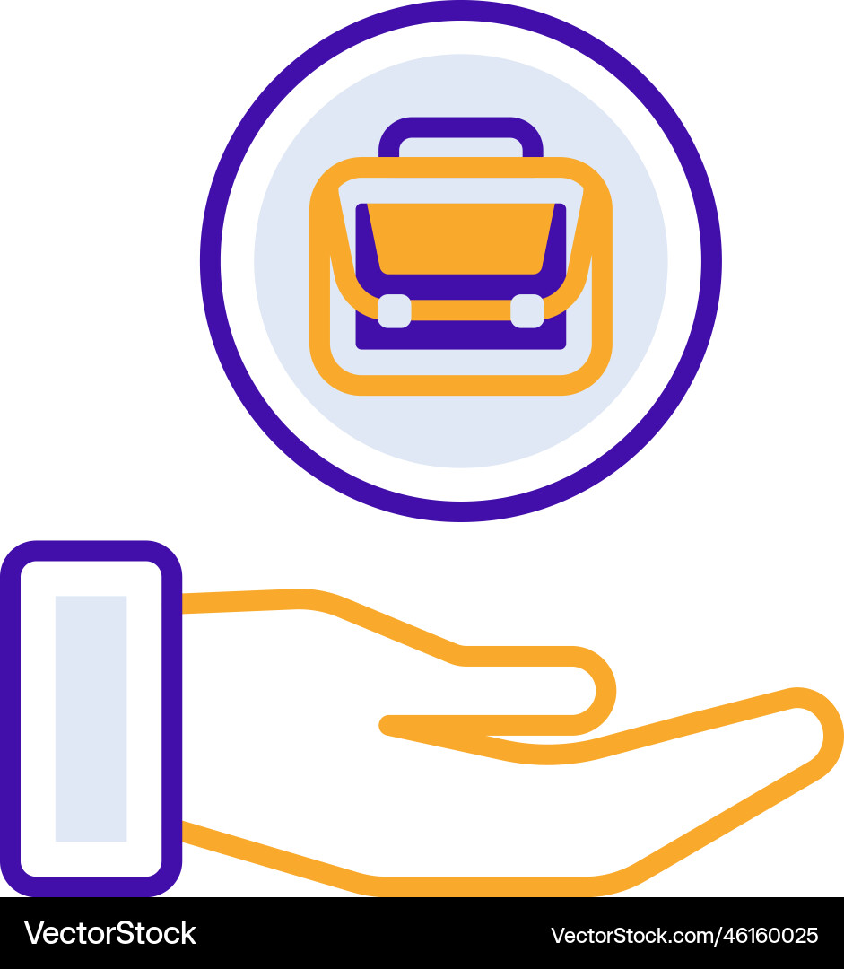 Folder business people icon with orange purple Folder business people icon with orange purple vector image