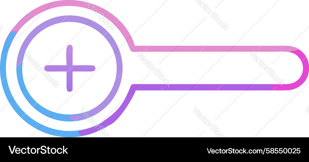 Gradient Plus Button - Horizontal Bar Vector Image