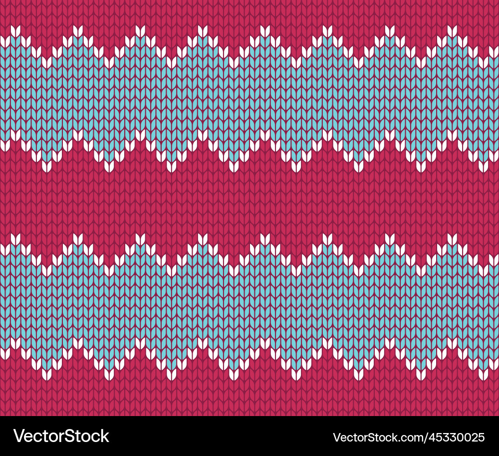Knitted zigzag seamless pattern background Vector Image