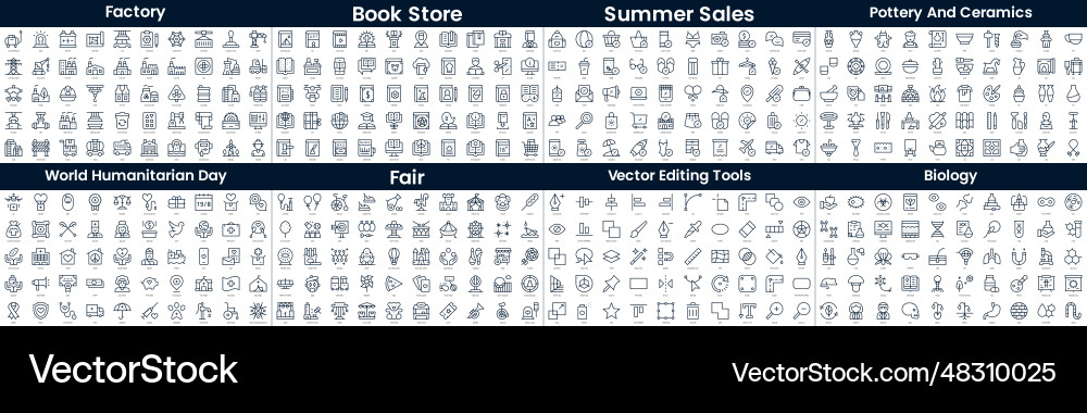 Linear style icons pack in this bundle include Linear style icons pack in this bundle include vector image