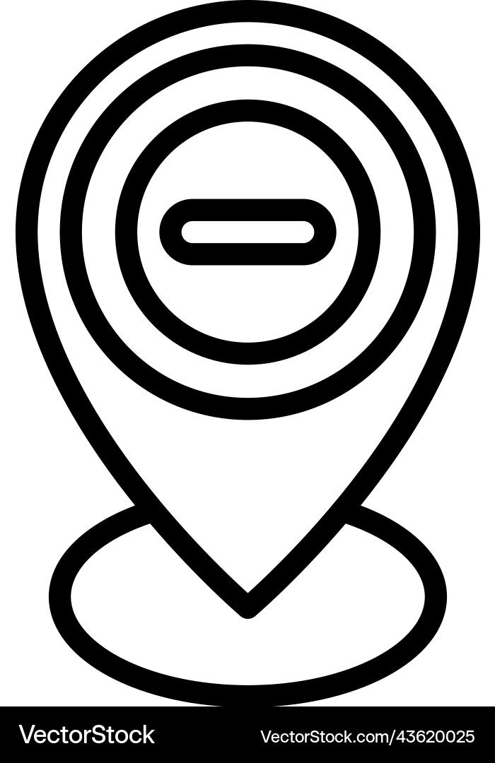 No entry pin icon location map and navigation vector image