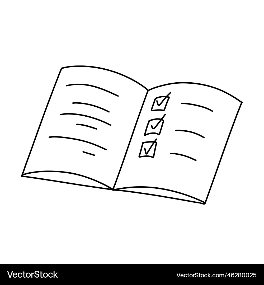 Plan or to do list in notepad checklist task Plan or to do list in notepad checklist task vector image