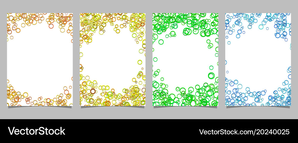 Random circle background round brochure border vector image