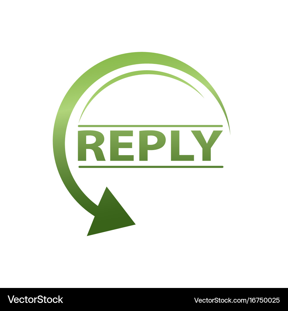 Reply icon (16750025) – Royalty-Free Vector | VectorStock, image size:1000x1080
