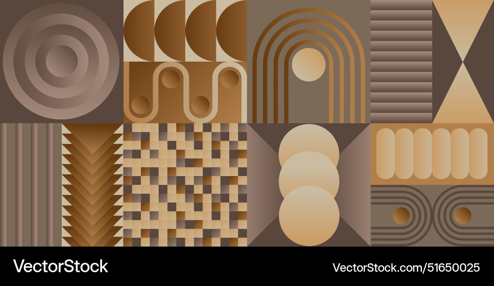Retro abstract geometric design 3d gradient forms Retro abstract geometric design 3d gradient forms vector image