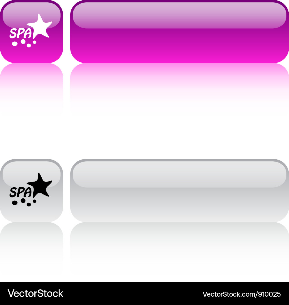 Spa square button vector image