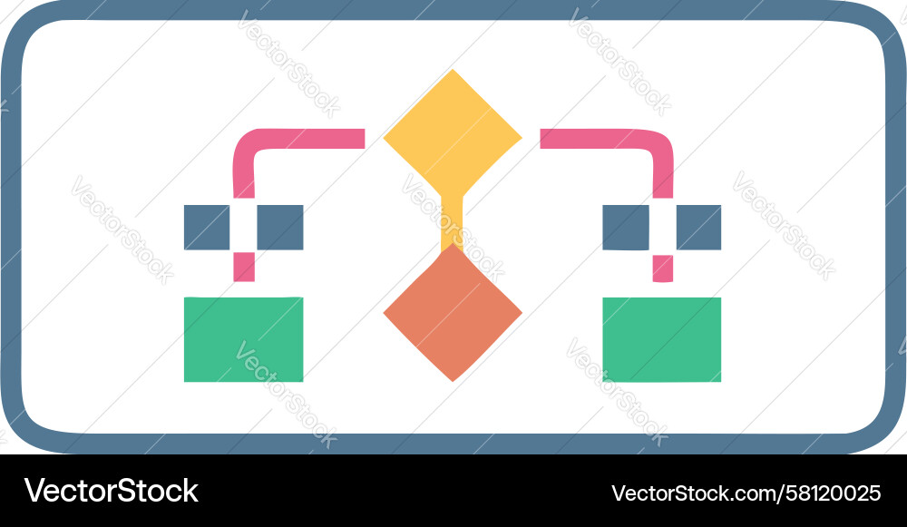 System Integration Data Flow Diagram Vector Image