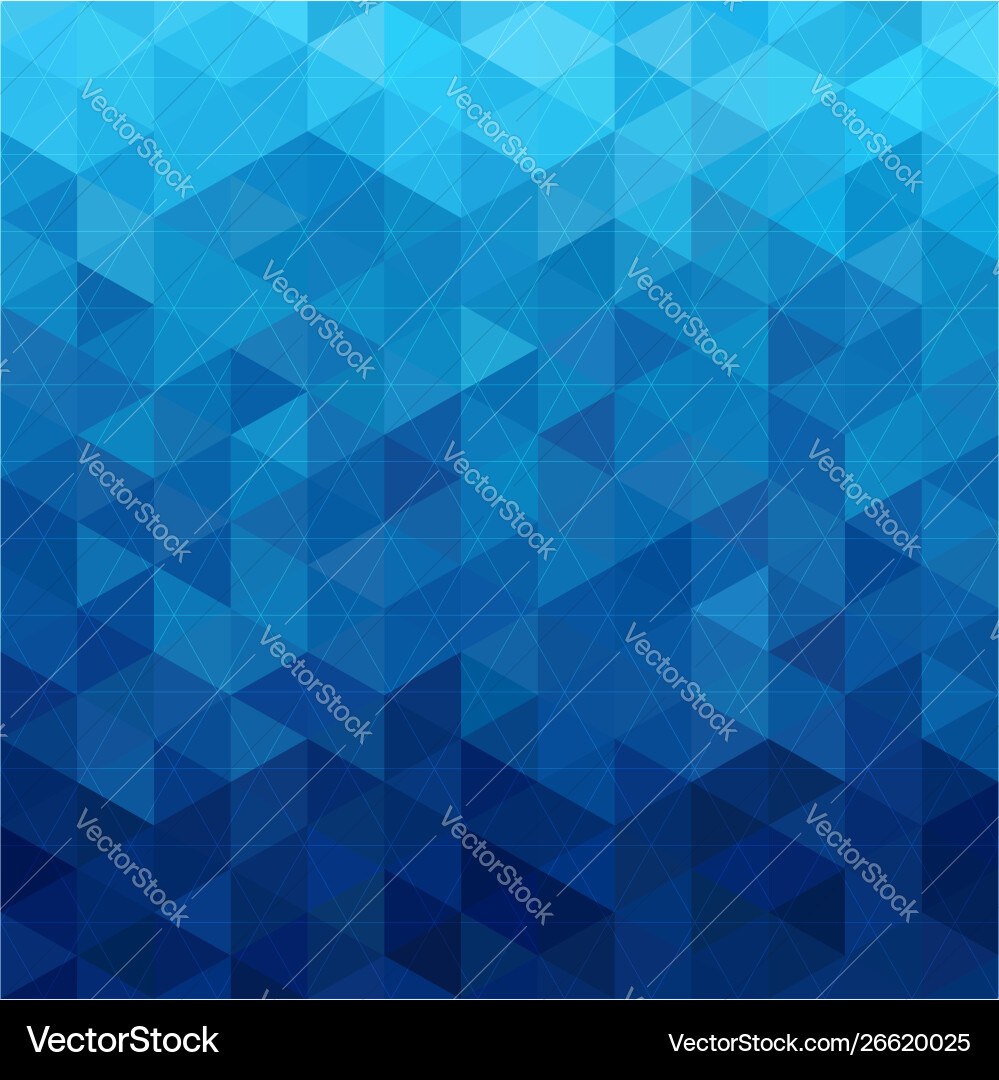 Triangular abstract background blue ocean Vector Image