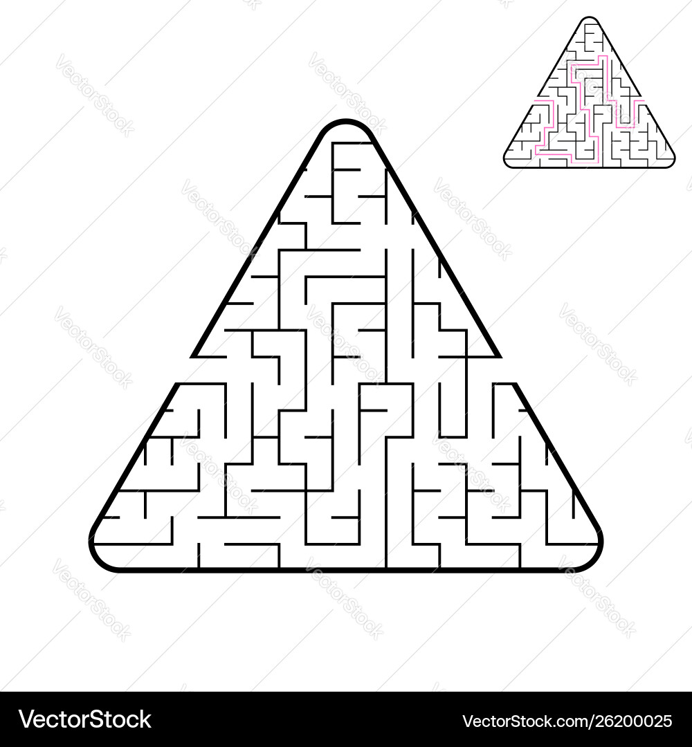 Triangular labyrinth an interesting and useful vector image