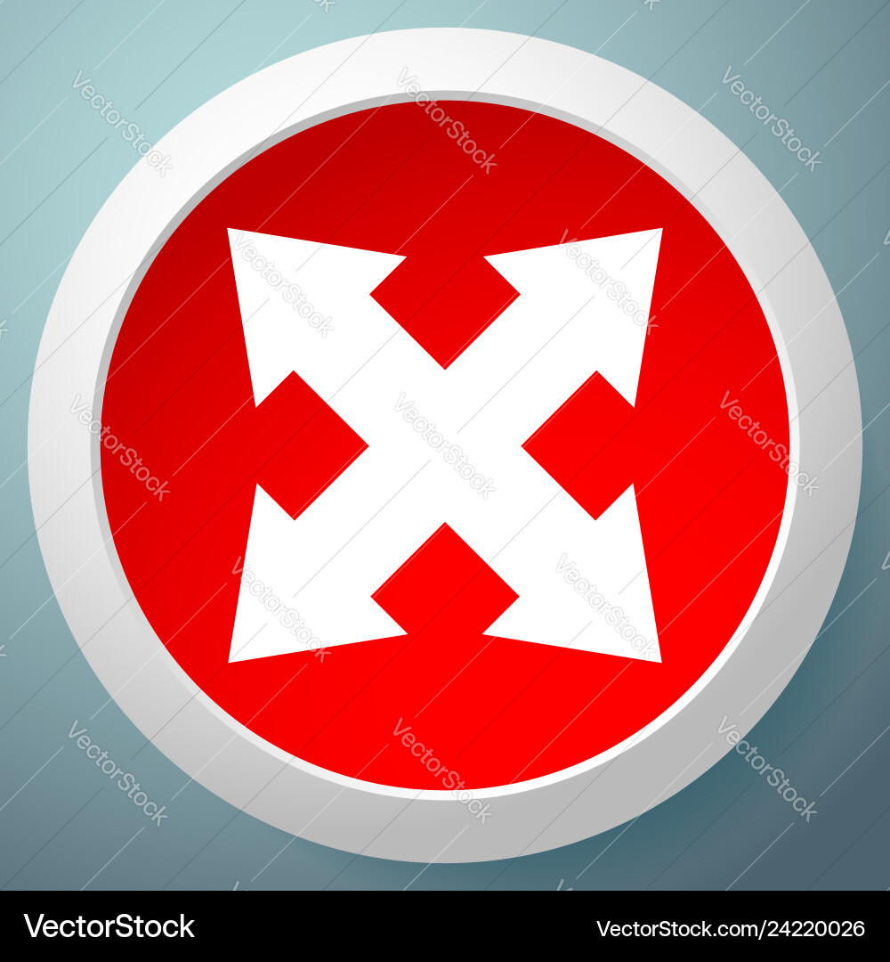 4-way arrow as expand resize adjustment alignment 4-way arrow as expand resize adjustment alignment vector image