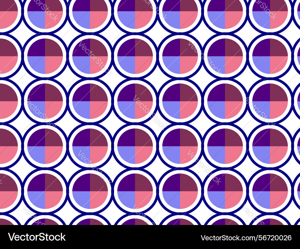 Abstract geometric colorful circle groovy pattern vector image