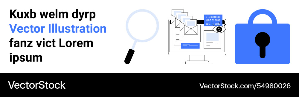 Cybersecurity concept with secure connection Vector Image
