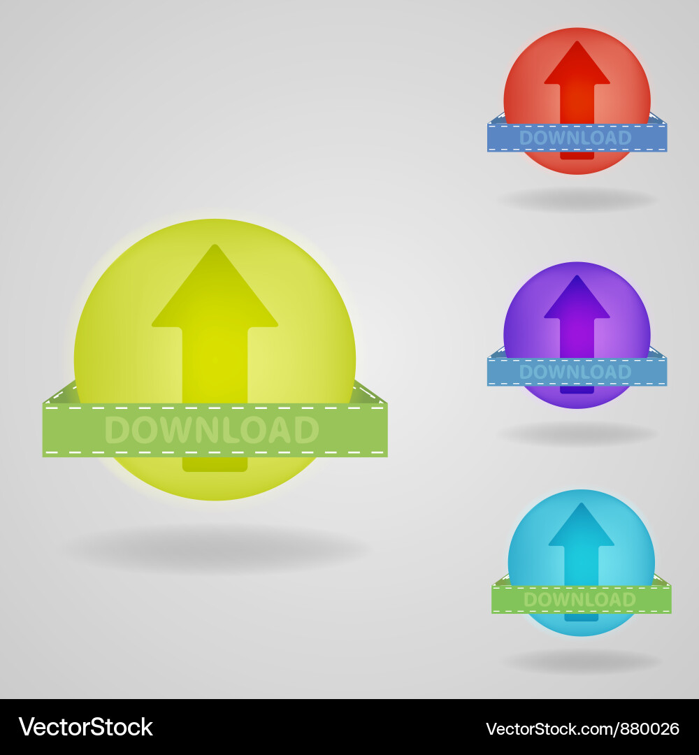 Download button web design element Vector Image