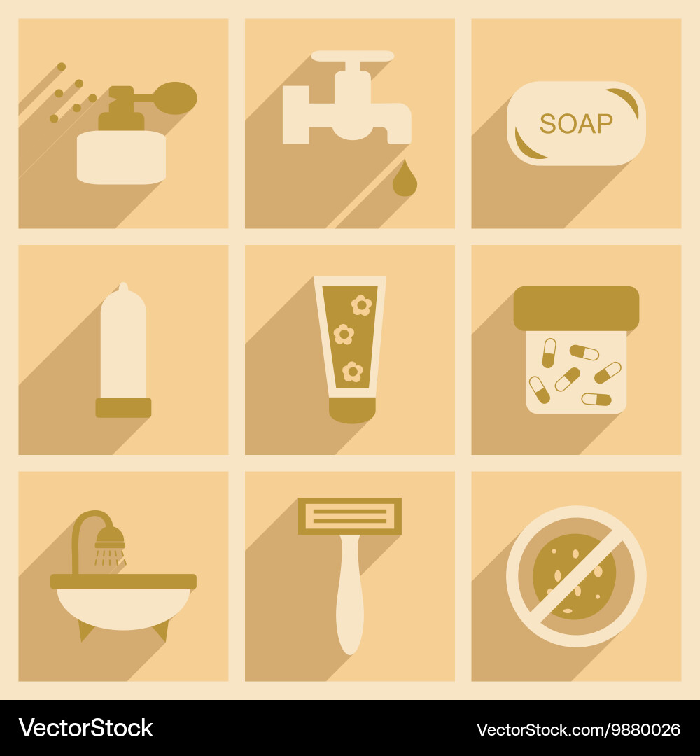 Flat with shadow concept and mobile application Vector Image