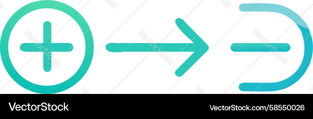 Forward Arrow Add Action Icon Vector Image