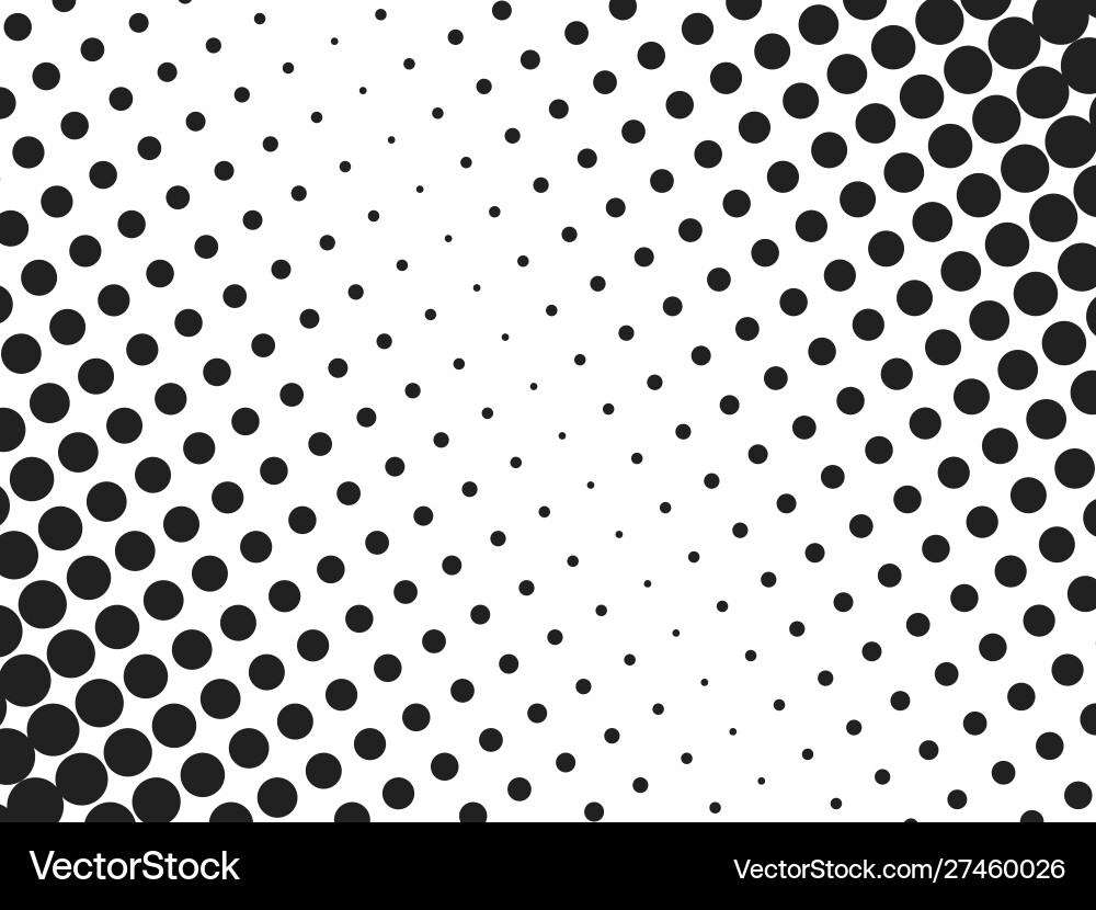 Halftone Circle Transition Pattern vector image