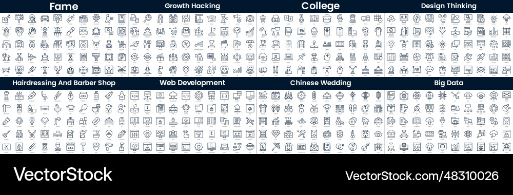 Linear style icons pack in this bundle include Linear style icons pack in this bundle include vector image